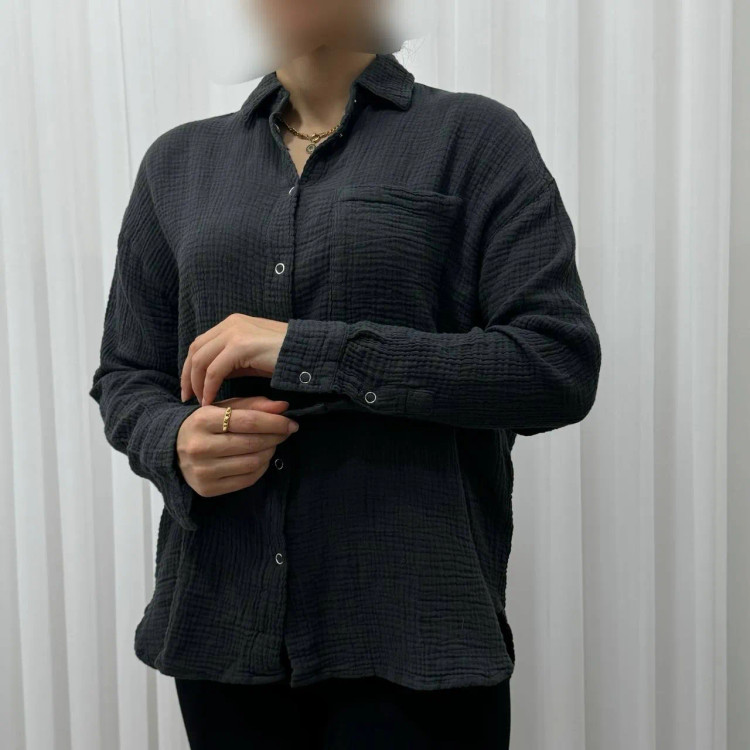 شومیز موسلین وارداتی فری سایز زنانه تا سایز 50 آبرفت و رنگ رفت ندارد