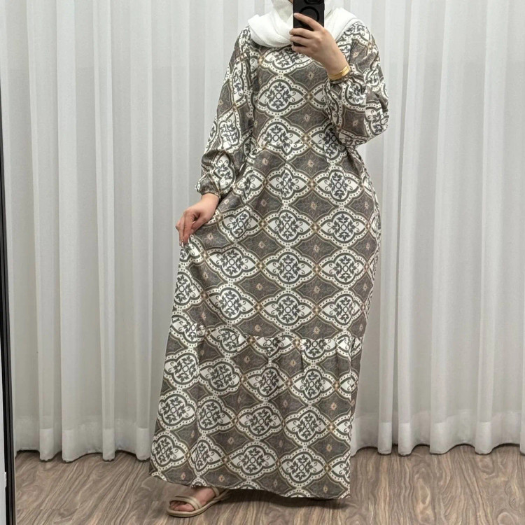 پیراهن فلور بوگاتی فری سایز تا 48 زنانه چهارفصل شیک و راحت بنددار سایه نمیندازد