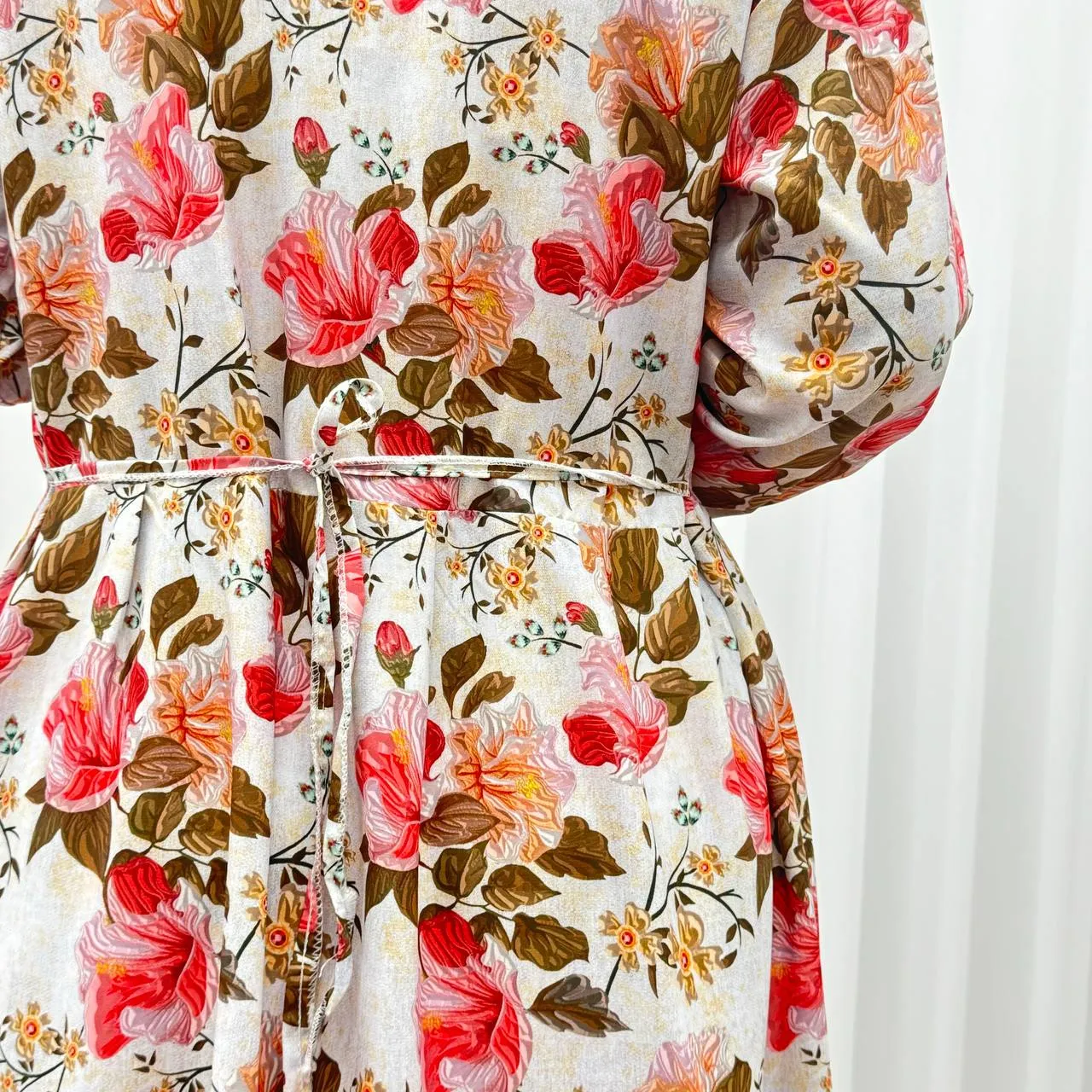 پیراهن فلور بوگاتی فری سایز تا 48 بنددار شیک و راحت چهارفصل بدون آبرفت و چروک