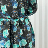 پیراهن فلور بوگاتی فری سایز تا 48 بنددار شیک و راحت چهارفصل بدون آبرفت و چروک