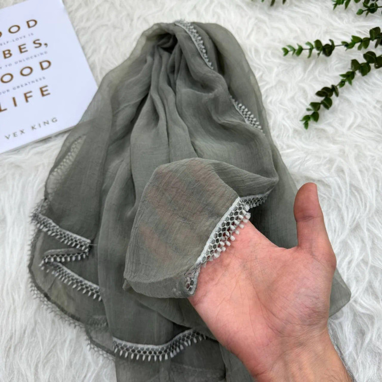 شال نخی روزمره قواره بزرگ 190×75 سانت سر نمیخورد پرز و گلوله نمیشود