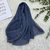 شال نخی روزمره قواره بزرگ 190×75 سانت سر نمیخورد پرز و گلوله نمیشود