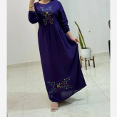 پیراهن نخی فری سایز زنانه مدل آرشیدا کد 1329 تنخور شیک و راحت چهارفصل