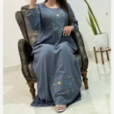 پیراهن نخی فری سایز زنانه مدل آرشیدا کد 1329 تنخور شیک و راحت چهارفصل