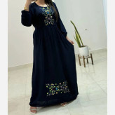 پیراهن نخی فری سایز زنانه مدل آرشیدا کد 1329 تنخور شیک و راحت چهارفصل