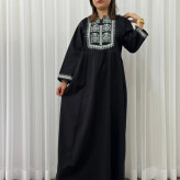 پیراهن لینن چاپی ساره فری سایز تا 48 بنددار چهارفصل شیک راحت بدون آبرفت و رنگرفت