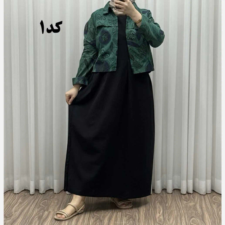 کت سارافون مدل یاپراق پاموق کد 1525 فری سایز لینن مناسب تا سایز 46 چهارفصل