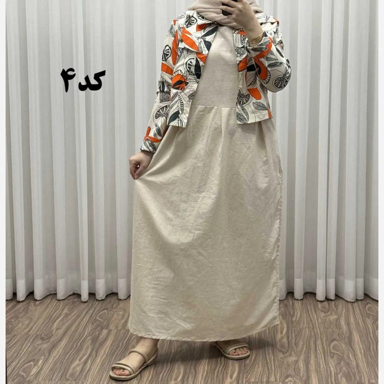 کت سارافون مدل یاپراق پاموق کد 1525 فری سایز لینن مناسب تا سایز 46 چهارفصل