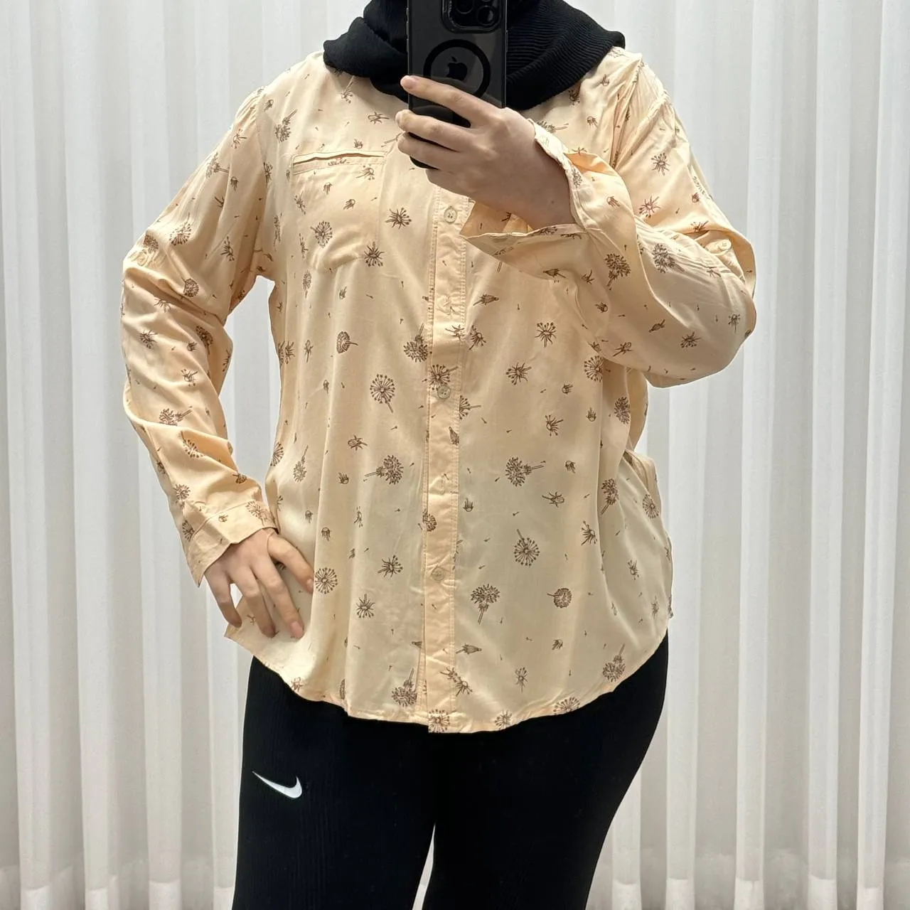 شومیز نخی زنانه مدل قاصدک فری سایز تا 50 کد 1366 تنخور شیک و راحت چهارفصل دکمهدار بدون سایه انداختن