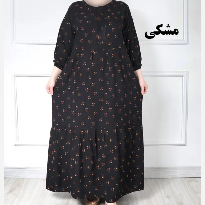 پیراهن ساحلی زنانه گلریز نخی فری سایز تا 48 آیدایی کمربند دار شیک و راحت چهارفصل