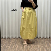 دامن کتان زنانه فری سایز شیک و راحت کد 1301 مناسب تا سایز 48 چهارفصل