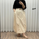 دامن کتان زنانه فری سایز شیک و راحت کد 1301 مناسب تا سایز 48 چهارفصل