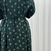 پیراهن ساحلی زنانه گلریز جلو دکمه دار فری سایز تا 46 جنس نخ کمربند دار مناسب چهار فصل