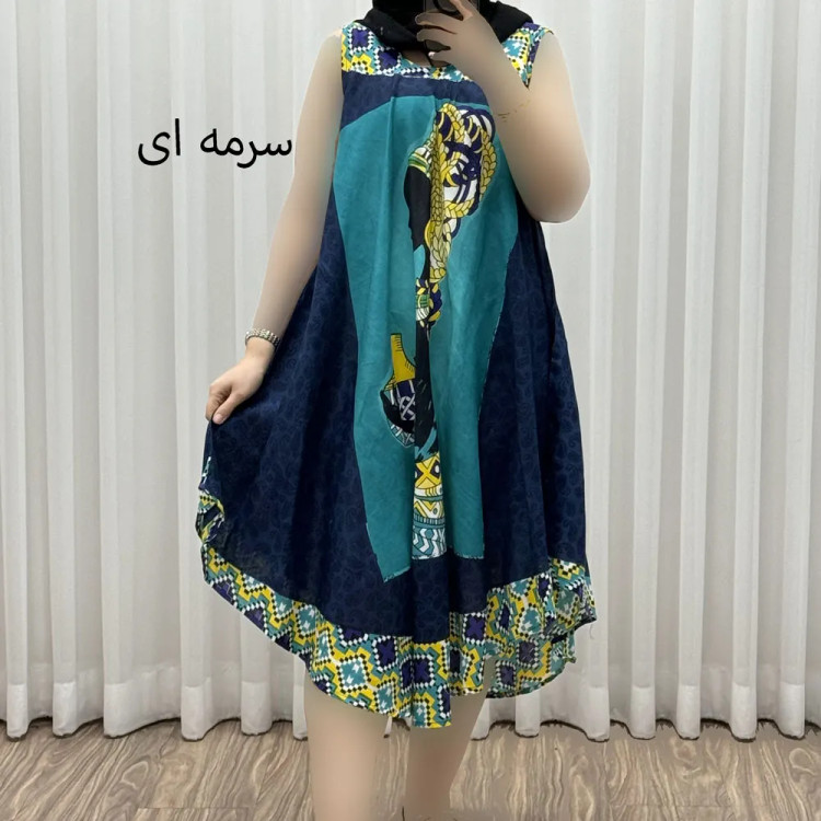 پیراهن لامبادا وارداتی مدل رخ کد 1619 نخی فری سایز تا 54 چهارفصل تنخور شیک و راحت مناسب باردار و روزمره