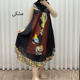 پیراهن لامبادا وارداتی مدل رخ کد 1619 نخی فری سایز تا 54 چهارفصل تنخور شیک و راحت مناسب باردار و روزمره