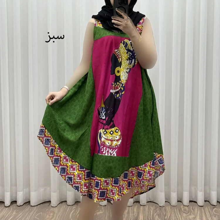 پیراهن لامبادا وارداتی مدل رخ کد 1619 نخی فری سایز تا 54 چهارفصل تنخور شیک و راحت مناسب باردار و روزمره