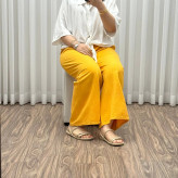 شلوار الیاف طبیعی زنانه فری سایز تا سایز 46 تن خور شیک و راحت چهارفصل بدون چروک و آبرفت