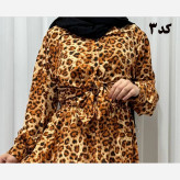 شومیز زنانه مجلسی پلنگی کرپ الیزه فری سایز تا 48 چهارفصل شیک و راحت بدون چروک و آبرفت