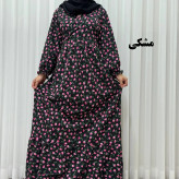 پیراهن ساحلی بوگاتی مدل گلریز فلور فری سایز تا 48 آبرفت و چروک ندارد تنخور شیک و راحت کمربند دارد