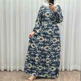 پیراهن ساحلی زنانه فلور بوگاتی مدل افسون کد 920 فری سایز تا 46 چهارفصل شیک و راحت بدون چروک و آبرفت و رنگ رفت بدون بدن نما کمربند دار