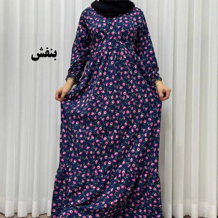 پیراهن ساحلی بوگاتی مدل گلریز فلور فری سایز تا 48 آبرفت و چروک ندارد تنخور شیک و راحت کمربند دارد