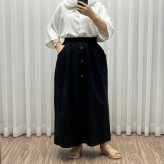 دامن لینن شمسی کد 1371 فری سایز تا 48 قد 95 سانتیمتر چهارفصل زنانه روزمره