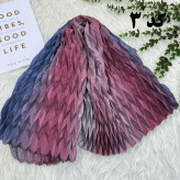 شال پلیسه طیفی کد 1004 نخی قواره 210x80 سانتیمتر بدون آبرفت و رنگ رفت