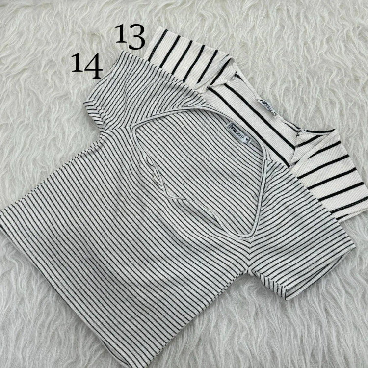 کراپ کبریتی یقه خشتی زنانه و دخترانه کد 1076 تنخور شیک چهارفصل