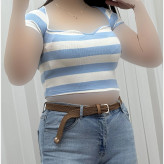 کراپ کبریتی یقه خشتی زنانه و دخترانه کد 1076 تنخور شیک چهارفصل