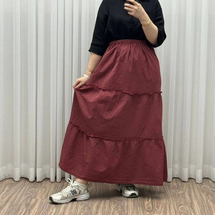 دامن الیاف فری سایز تا سایز 50 قد 100 سانتیمتر شیک و راحت چهار فصل زنانه دخترانه