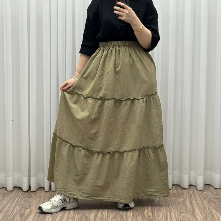 دامن الیاف فری سایز تا سایز 50 قد 100 سانتیمتر شیک و راحت چهار فصل زنانه دخترانه