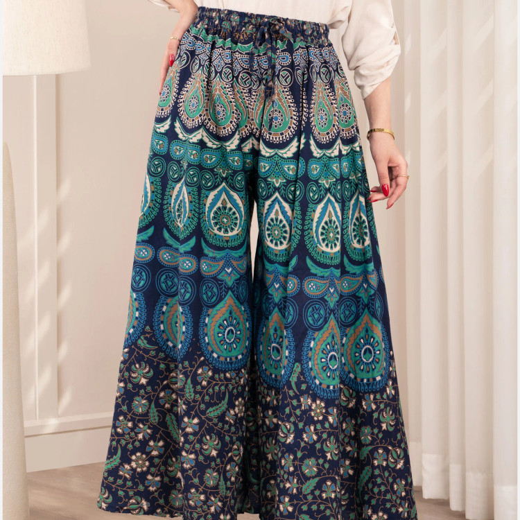 دامن شلواری زنانه مدل اشک فری سایز تا سایز 44 جنس نخ کتان وارداتی چهارفصل بدون چروک و سایه اندازی