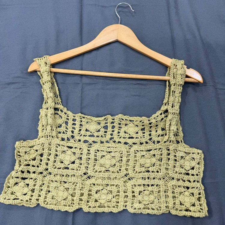 تاپ قلاب بافی فری سایز زنانه کد 1047 مناسب تا سایز 42 تن خور شیک