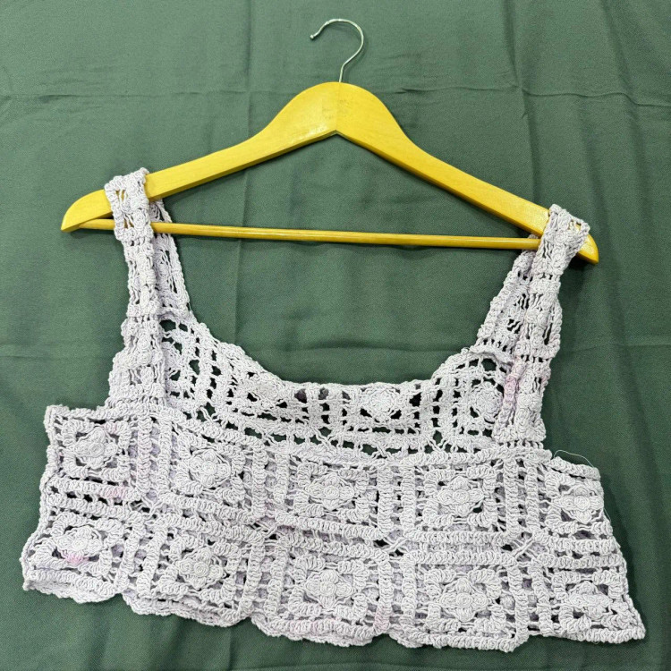 تاپ قلاب بافی فری سایز زنانه کد 1047 مناسب تا سایز 42 تن خور شیک