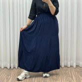 دامن نخی طبقهای ساده فری سایز زنانه تا سایز 50 تنخور شیک و راحت مناسب چهارفصل