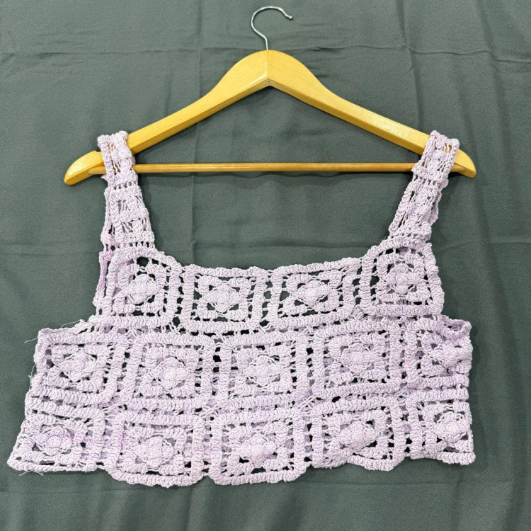 تاپ قلاب بافی فری سایز زنانه کد 1047 مناسب تا سایز 42 تن خور شیک