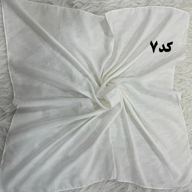 مینی اسکارف نخی ساده سایز 74x74 سانت مناسب استفاده روزمره بدون پرز و سُر خوردن