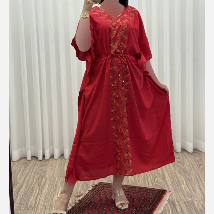 پانچ نخی گلدوزی هندی مدل ترنم کد 834 فری سایز مناسب تا سایز 54 تنخور شیک و راحت چهارفصل