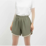 شلوارک نخی خانگی فری سایز زنانه کد 1503 تن خور شیک و راحت چهارفصل بدون بدن نما