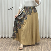 دامن وارداتی اندونزی مدل آینهکاری کد 1609 فری سایز تا 48 سوپر نخ چهارفصل آستر دار بدون بدن نما