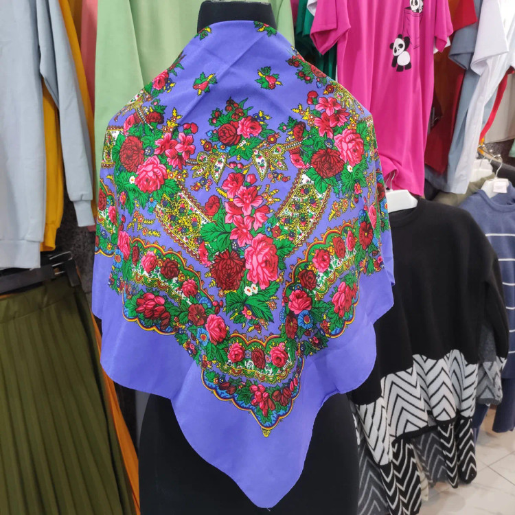 مینی اسکارف ترکمن کد R100201 نخ ترک برند Softel ترکیه 80x80