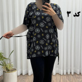 تیشرت نخی تایلندی فری سایز زنانه کد 700 تن خور شیک و راحت مناسب تا سایز 48