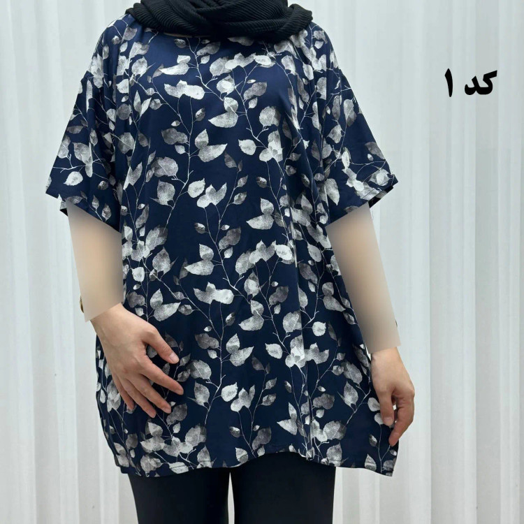 تیشرت نخی فری سایز زنانه تا سایز 52 چهارفصل تن خور شیک و راحت بدون سایه اندازی