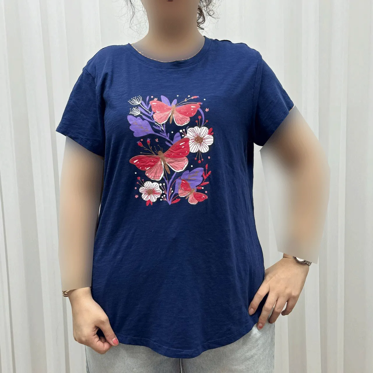 تیشرت طرحدار وارداتی کد 1172 بدون آبرفت و رنگ رفت چروک نمیشود سایزبندی کامل