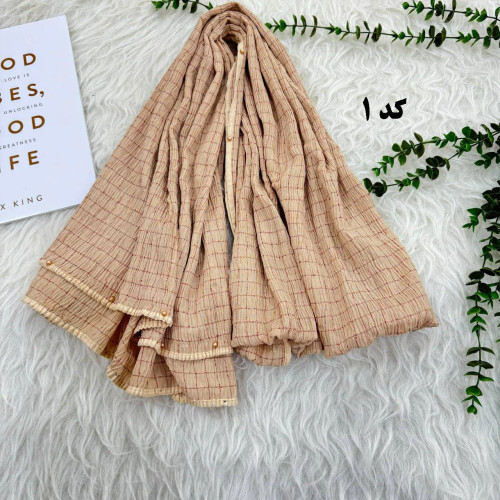 شال پاییزه وارداتی دور مروارید کد 1110 بدون آبرفت و رنگ رفت