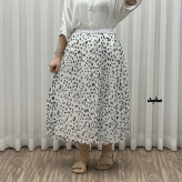 دامن گیپوری پلنگی فری سایز تا 46 قد 82 سانتیمتر زنانه شیک و راحت چهارفصل