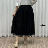 دامن گیپوری پلنگی فری سایز تا 46 قد 82 سانتیمتر زنانه شیک و راحت چهارفصل