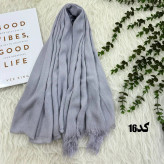 شال وارداتی سوپرنخ ساده کد 1243 قواره 200×70 سانتیمتر بدون آبرفت و چروک