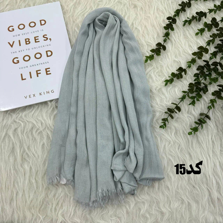 شال وارداتی سوپرنخ ساده کد 1243 قواره 200×70 سانتیمتر بدون آبرفت و چروک