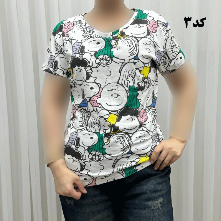 تیشرت طرحدار H&M کد 1170 آبرفت و رنگ رفت ندارد چروک نمیشود سایزبندی کامل S تا XXXL